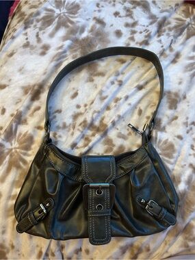 SHEIN Black Buckle Shoulder Bag